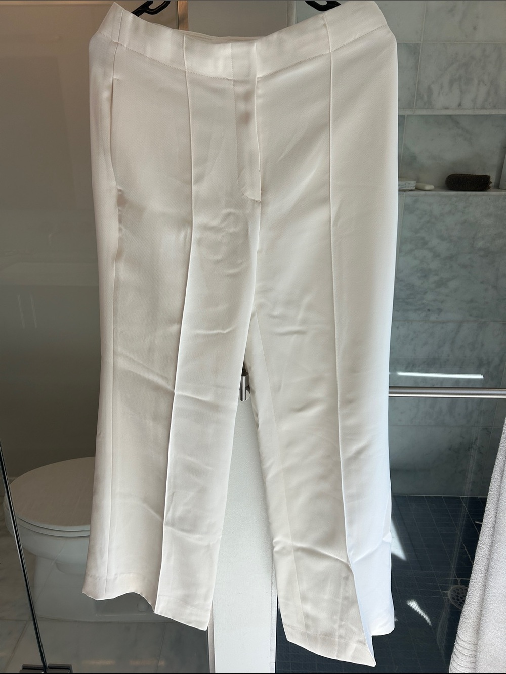 Club Monaco Ivory High-Waist Dress Pants